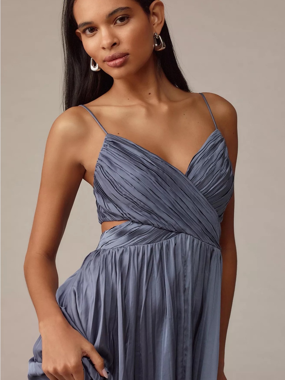 ASTR The Label Capitola Pleated Midi Dress